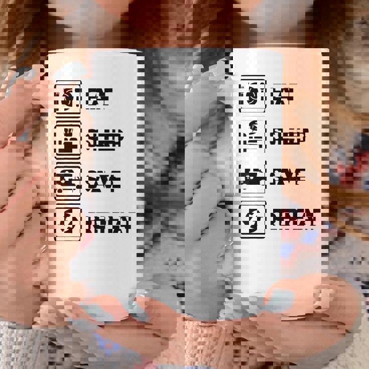 Eat Sleep Save Repeat Ambulancia Conductor Primeros Auxilios Rescate Regalo Taza de café Regalos divertidos