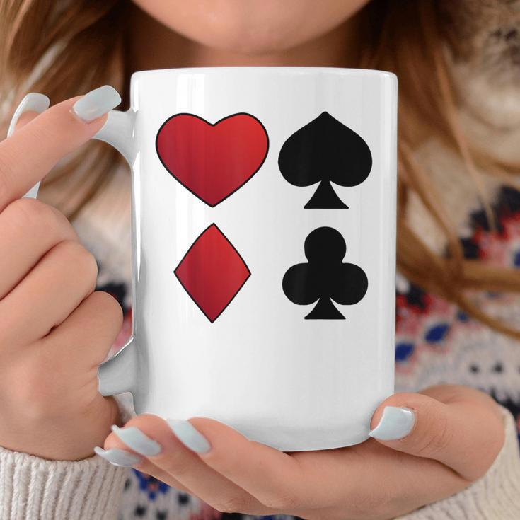 Poker Playing Cards Cross Heart Motif Card Fun Tassen Lustige Geschenke