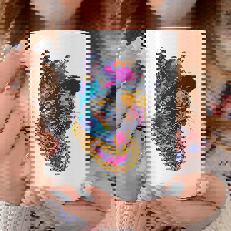 Genial Hip Hop Cat Urban Streetwear B-Boy Graffiti Taza de café Regalos divertidos