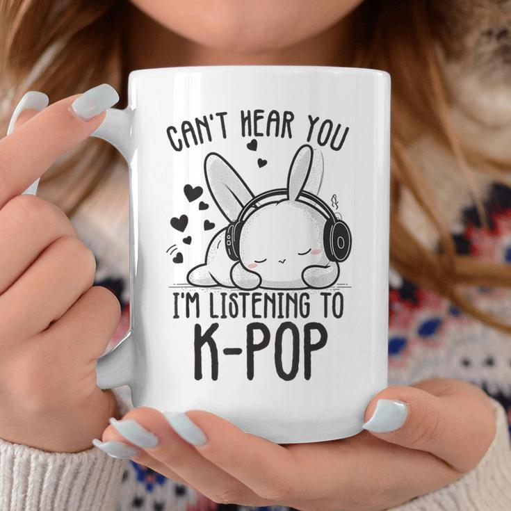 Ich Kann Dich Nicht Hören Ich Hörre Zu Kpop Rabbit K-Pop Gray Tassen Lustige Geschenke