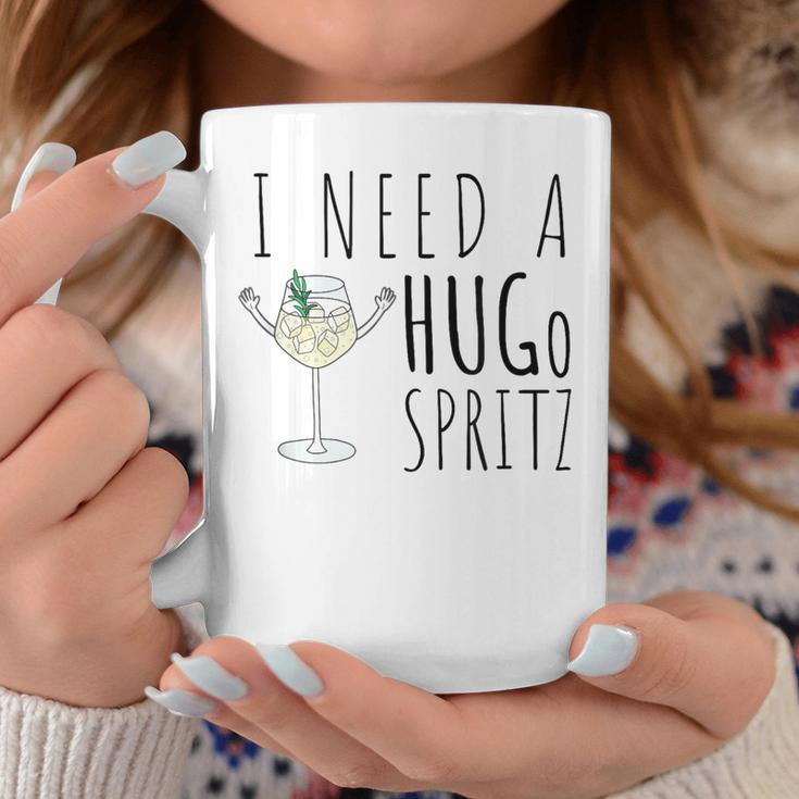 I Need A Hugo Spritz Summer Elderberry Prosecco Cocktail Hug Tassen Lustige Geschenke