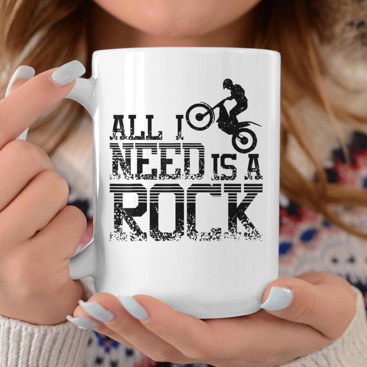 All I Need Is A Rock Trial Bike Motorcycle Tassen Lustige Geschenke