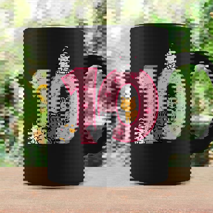 10Th Birthday Cats On Number 10 Kawaii Bday Kitten Girls Kid Coffee Mug Gifts ideas