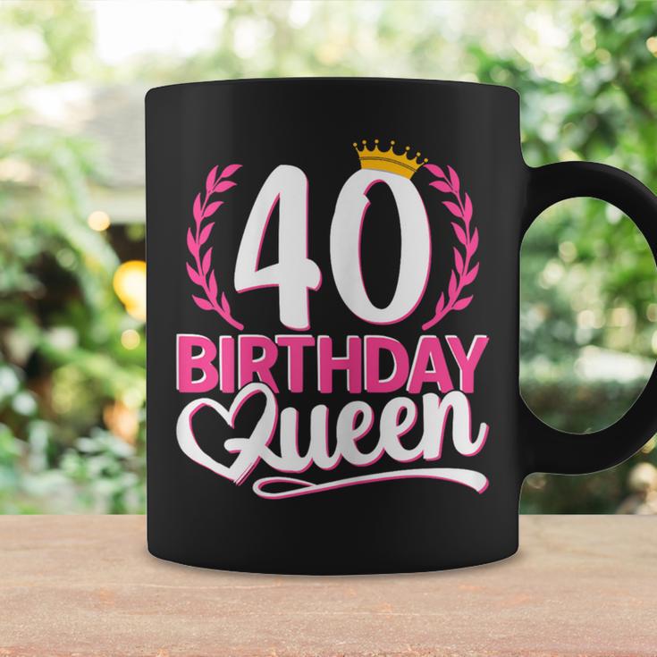 40 Años 40 Cumpleaños Birthday Queen 40 Taza de café Ideas de regalos