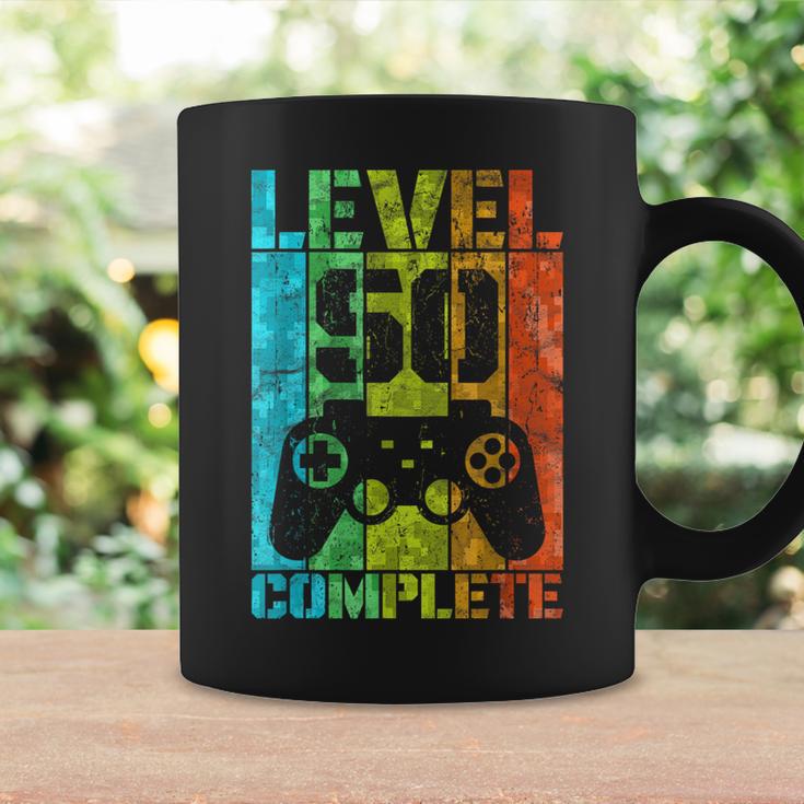 50Th Birthday Man Gamer Level Complete 50 Years Tassen Geschenkideen