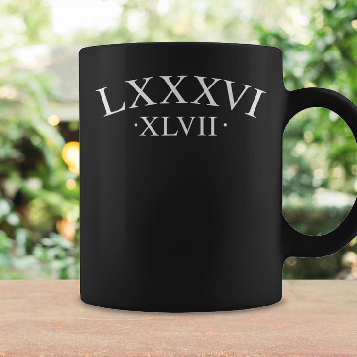 86 47 Roman Numerals Lxxxvi Xlvii 8647 Subtle Anti Trump Coffee Mug -  Monsterry
