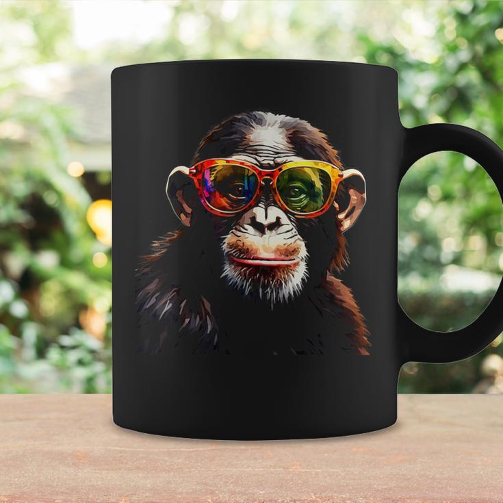 Affe Sonnenbrille Tier Zoo Bunt Kunst Affe Tassen Geschenkideen