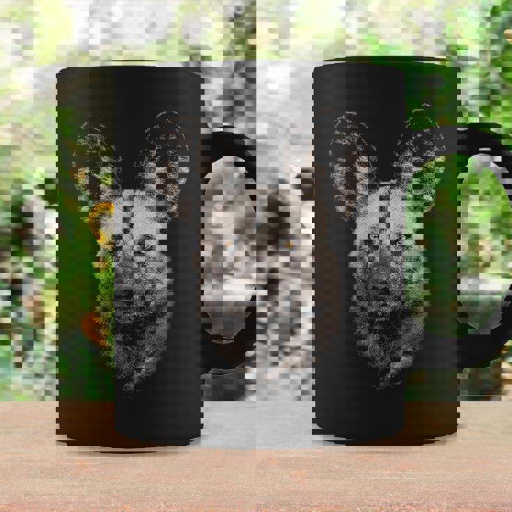 African Wild Dog Portrait Wildlife Safari Theme Graphic Print Coffee Mug Gifts ideas