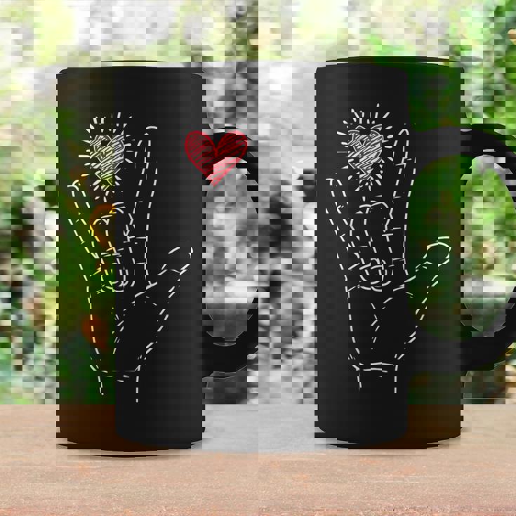 Asl Heart I Love You Hand Sign Language Valentines Day Coffee Mug Gifts ideas