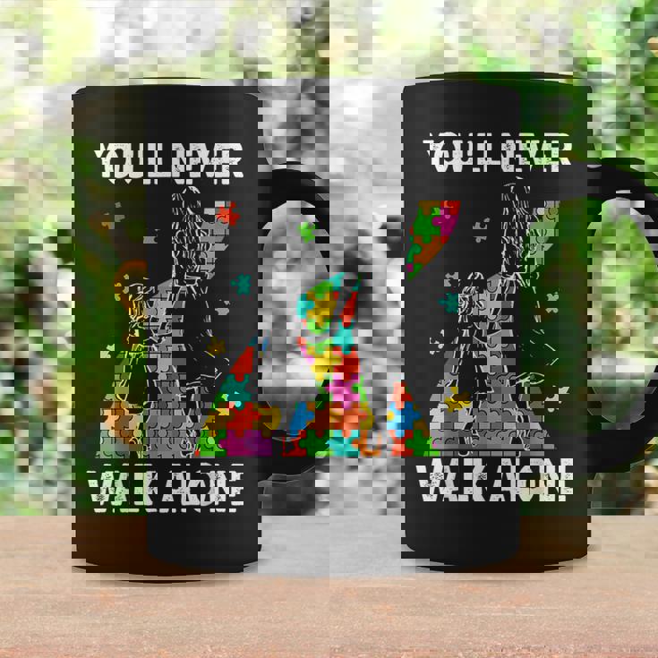 Autism Mom You Will Never Walk-Alone Support Autism Daughter Coffee Mug Gifts ideas