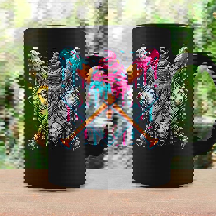 Baseball Drip For Boys Ice Cream Drip Youth Boys Baseball Graphic Print Coffee Mug Gifts ideas