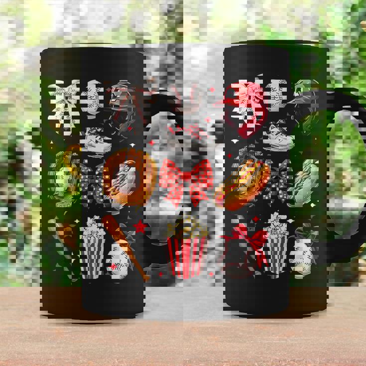 Baseball Mom Coquette Bow Mother's Day Baseball Mama Coffee Mug Gifts ideas