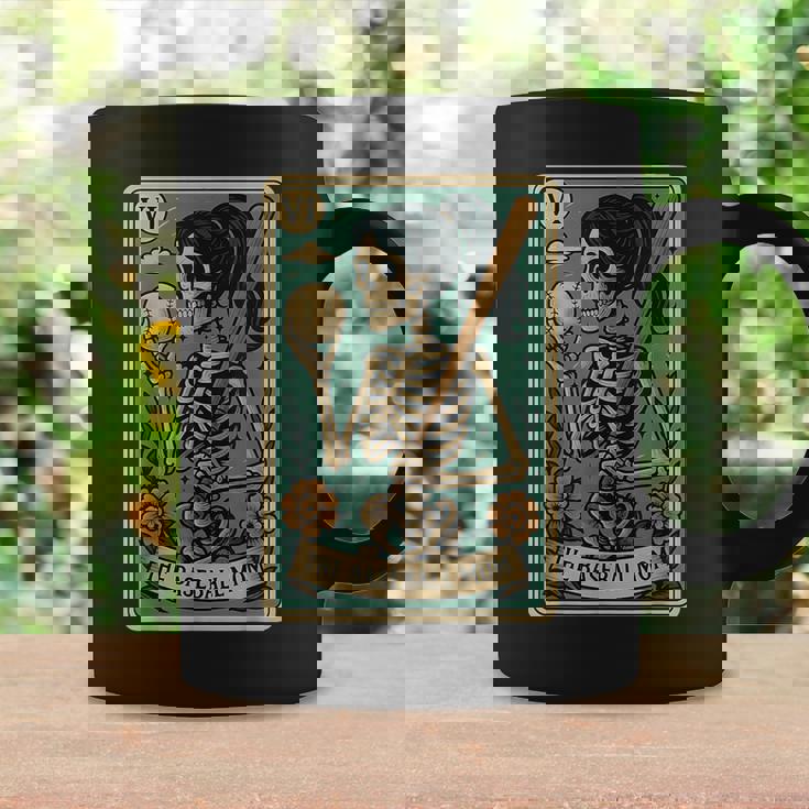Baseball Mom Tarot Card Skeleton Mama Coffee Mug Gifts ideas