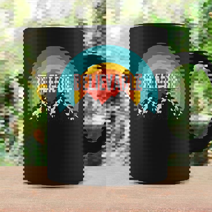 Believable Vintage Retro Sunset Graphic Print Coffee Mug Gifts ideas