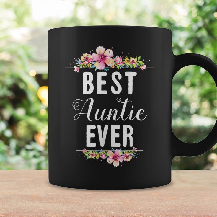 Best Auntie Ever Co Best Auntie Ever Floral Aunt Coffee Mug - Seseable