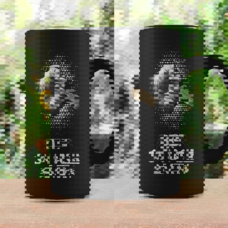 Best Cat Uncle Ever Uncle & Kitten Paw Fist Bump Cool Art Graphic Print Coffee Mug Gifts ideas