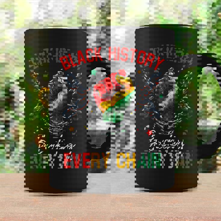 Black History Breaking Every Chain African American Pride Coffee Mug Gifts ideas