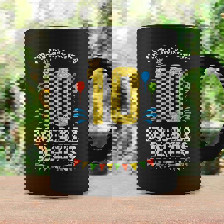 This Boy Is Now 10 Double Digits Crown 10Th Birthday Fiesta Coffee Mug Gifts ideas