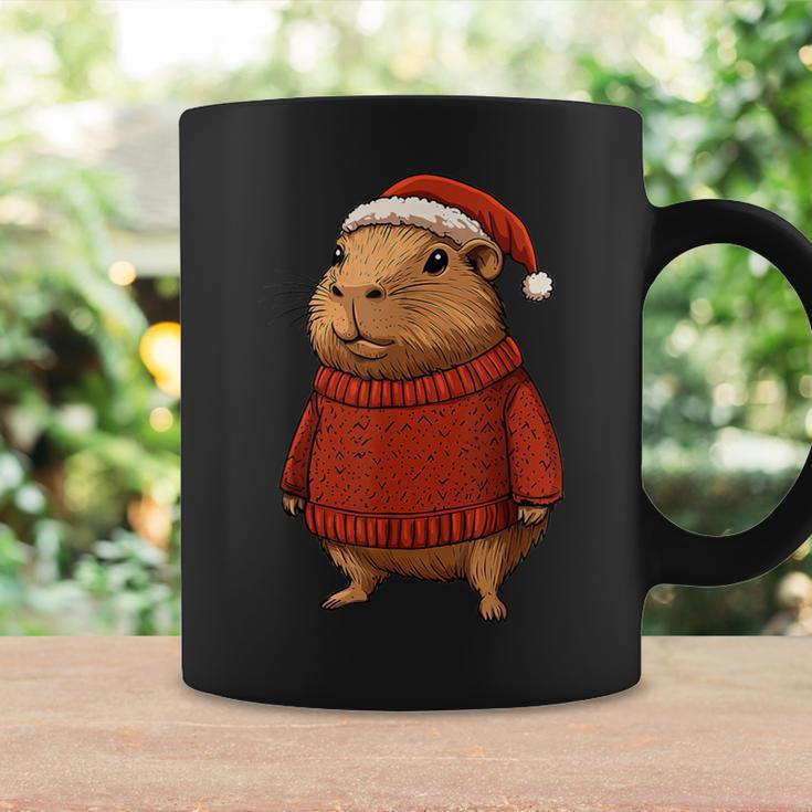 Capybara Ugly Sweater Santa Hat Christmas Tassen Geschenkideen