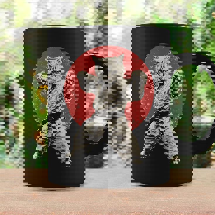 Cat Karate Judo Japan Japanese Flag Graphic Coffee Mug Gifts ideas