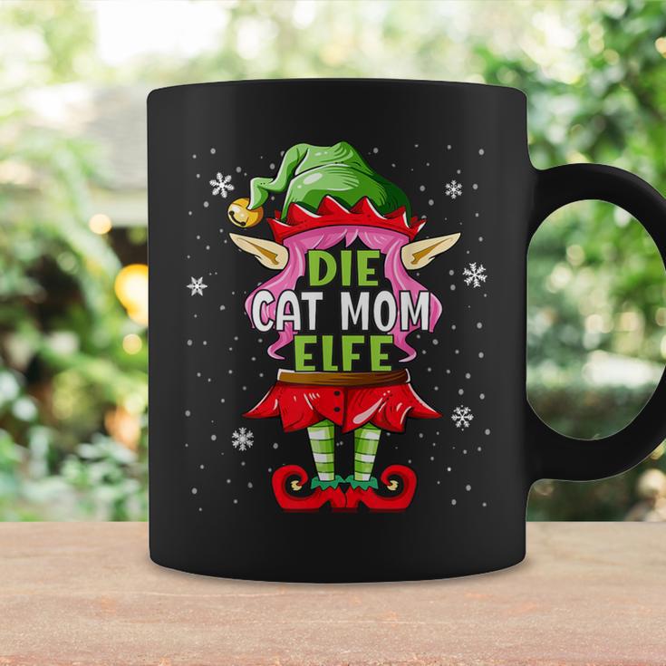 Cat Mom Elf Outfit Christmas Family Christmas Tassen Geschenkideen