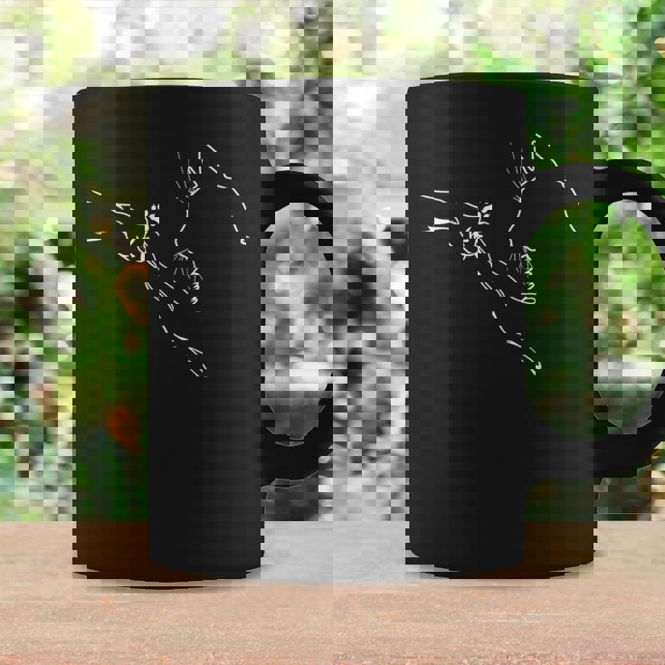 Cat And People Punch Hand Cat Man Friendship Bump Cat's Paw Graphic Print Coffee Mug Gifts ideas