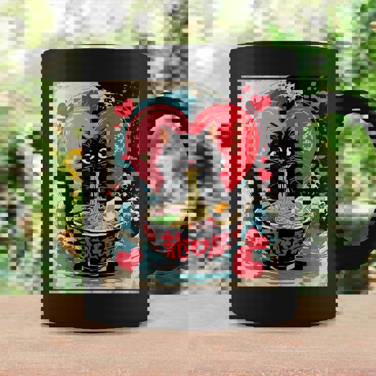 Cat Ramen Kawaii Cat Graphic Anime Valentines Day Coffee Mug Gifts ideas