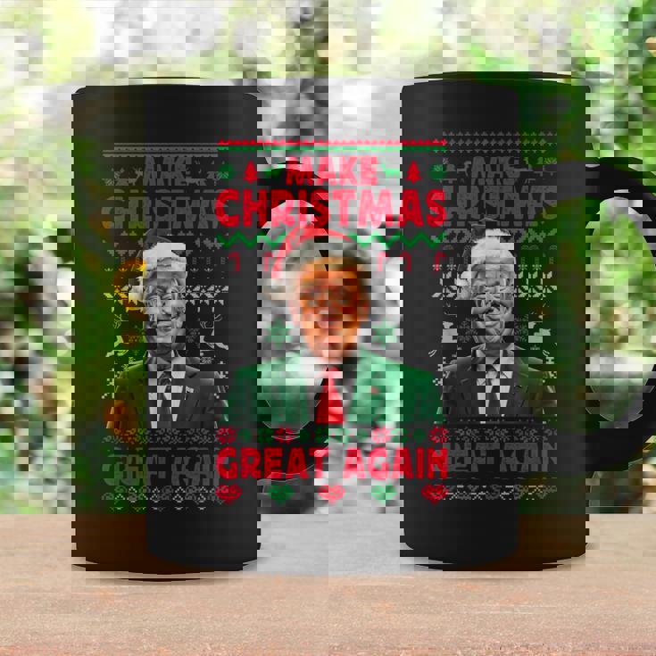 Make Christmas Great Again Santa Trump Christmas Ugly Taza de café Ideas de regalos