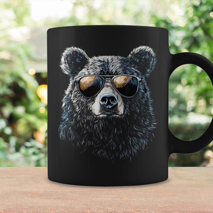 Cool Bear Portrait With Sunglasses Illustration Bear Tassen Geschenkideen