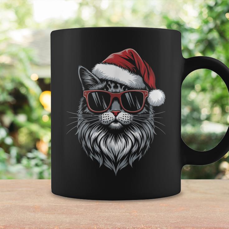 Cool Christmas Cat Santa Christmas Fun Tassen Geschenkideen