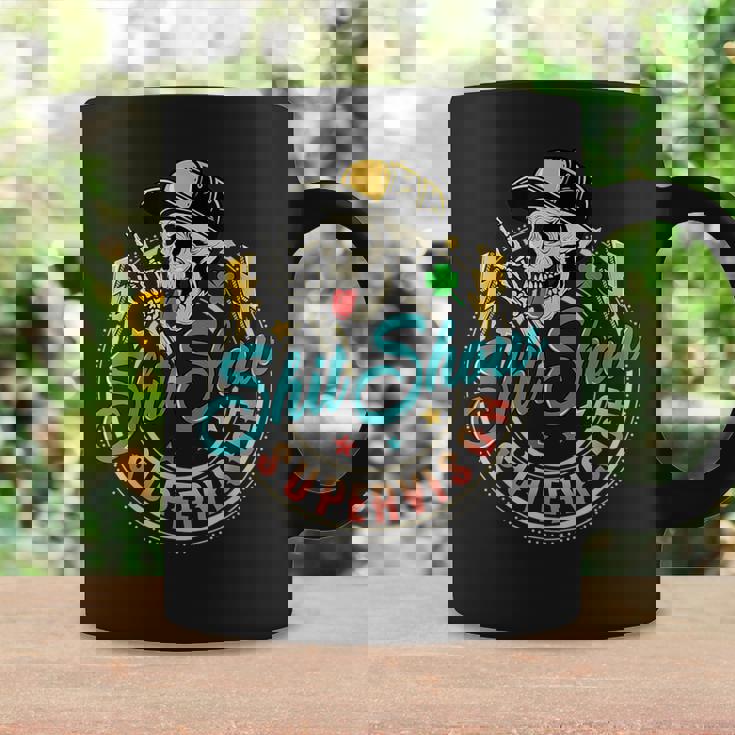 Cool Shit Show Supervisor Skull Hilarious Vintage For Adults Graphic Print Coffee Mug Gifts ideas
