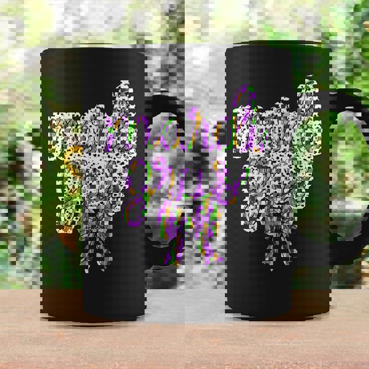 Coquette Bow Mardi Gras New Orleans Louisiana Dalmatian Dots Coffee Mug Gifts ideas