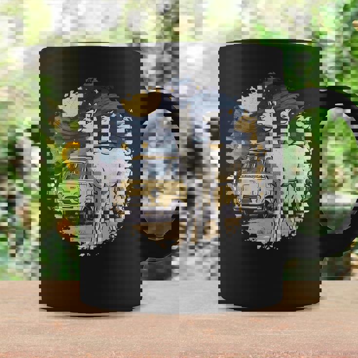 Cotopaxi Noche Estrellada Obra De Arte Llama Parque Nacional Taza de café Ideas de regalos