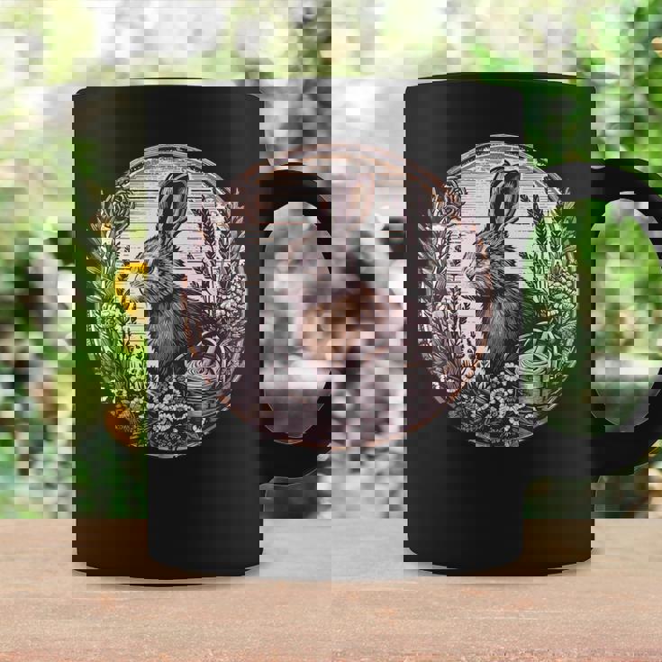 Cottagecore Rabbit Wild Hare Boho Rustic Graphic Print Coffee Mug Gifts ideas
