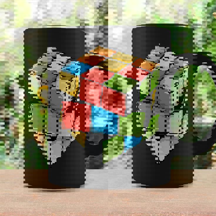Cube Rétro Pixel Rubik Multicolore Cadeau Tasse Idées cadeaux