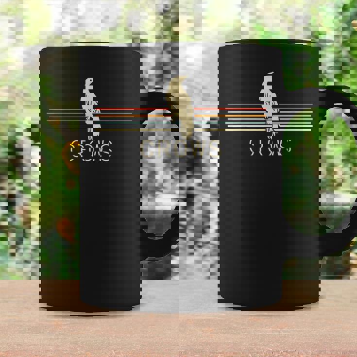 Cuervos Retro Hombres Cuervos Cuervo Negro Pájaro Cuervo Para Hombres Taza de café Ideas de regalos