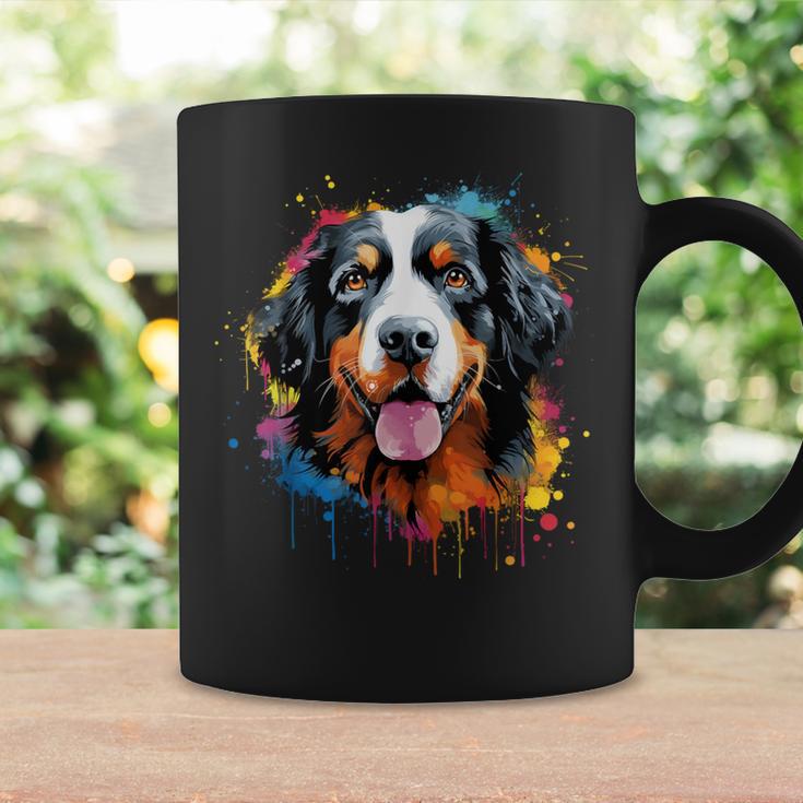 Cute Bernese Mountain Dog On Painted Bernese Mountain Dog Tassen Geschenkideen