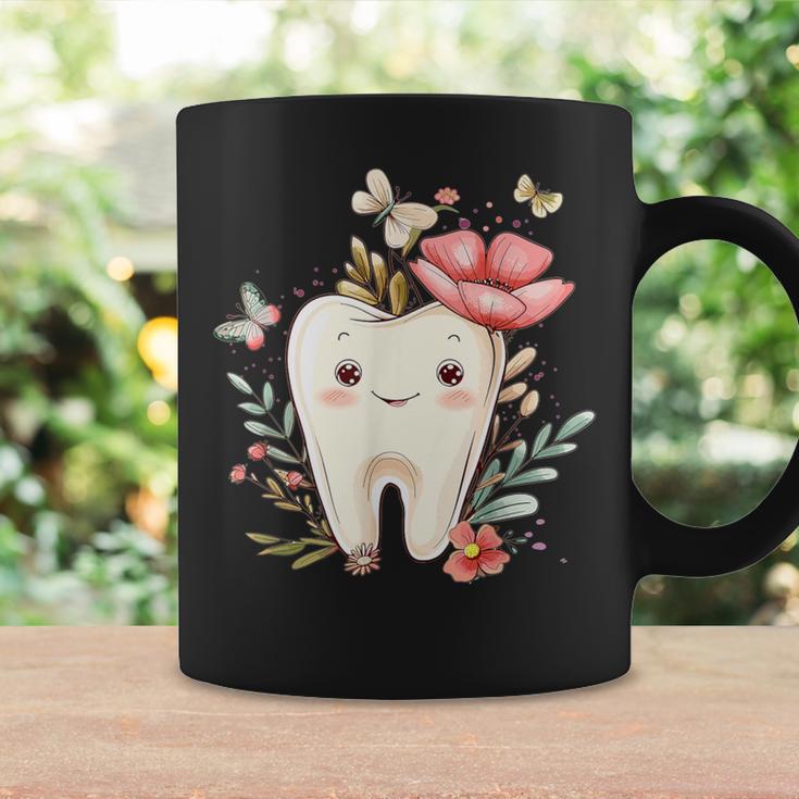 Cute Tooth With Flower I Children's Tooth Tassen Geschenkideen