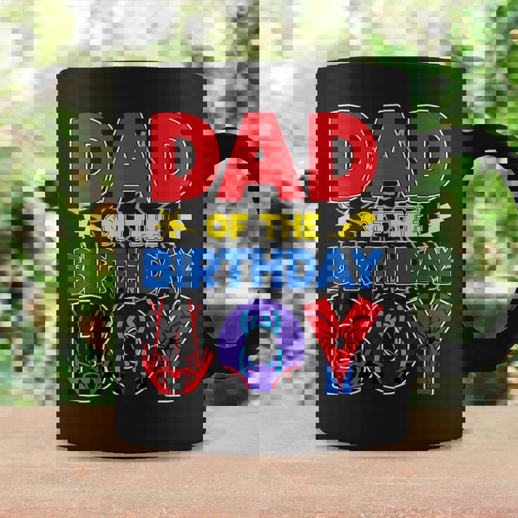 Dad Of The Birthday Boy Matching Spider Family Birthday Coffee Mug Gifts ideas