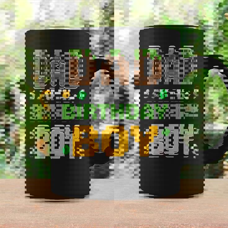 Dad Of The Birthday Boy Video Gamer Pixel Birthday Party Coffee Mug Gifts ideas