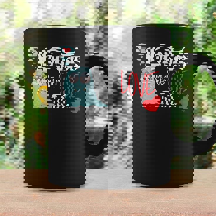 Día De Sanalentín Amor Monstruo Monstruos Necesitan Amor También Taza de café Ideas de regalos