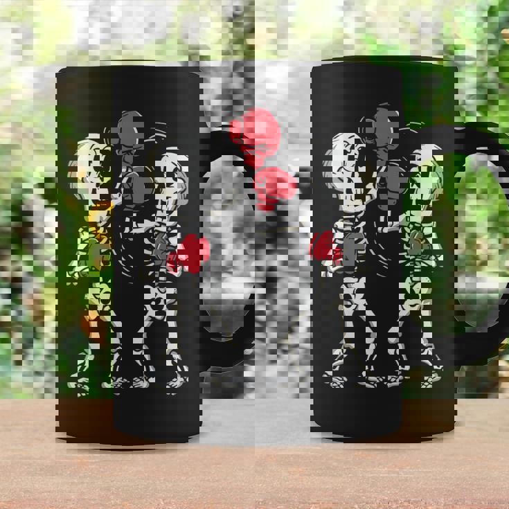 Divertido Boxeador Para Amantes Del Boxeo Kickboxing Esqueleto Taza de café Ideas de regalos