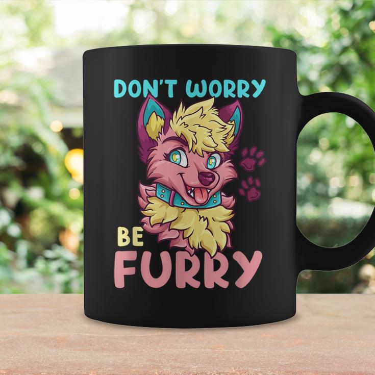 Don't Worry Be Furry I Furry Fandom Cosplay Tassen Geschenkideen