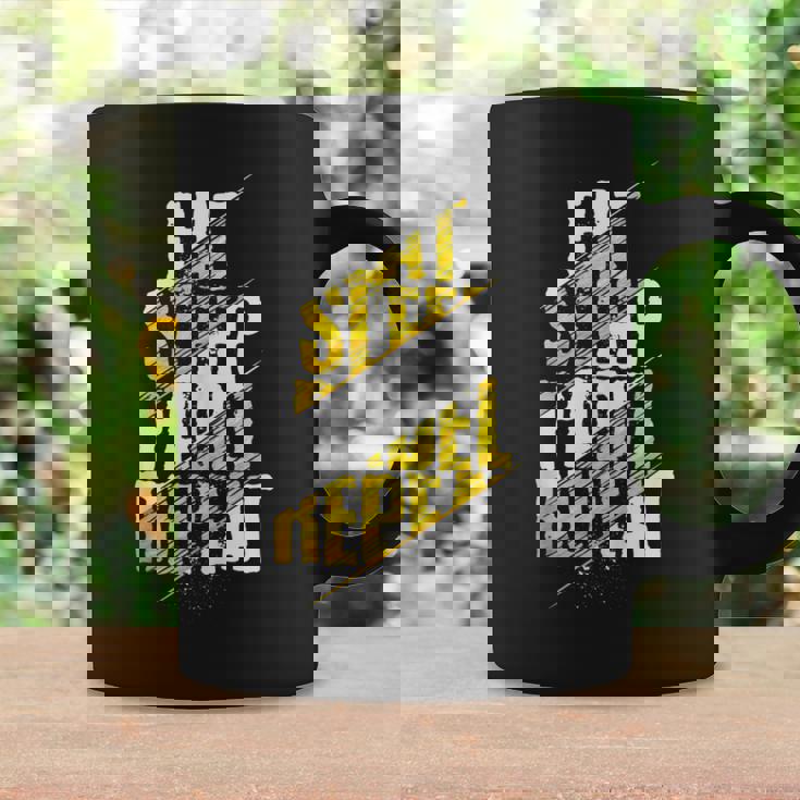 Eat Sleep Padel Repeat Padel Tennis Divertido Padelista Sin Mangas Taza de café Ideas de regalos