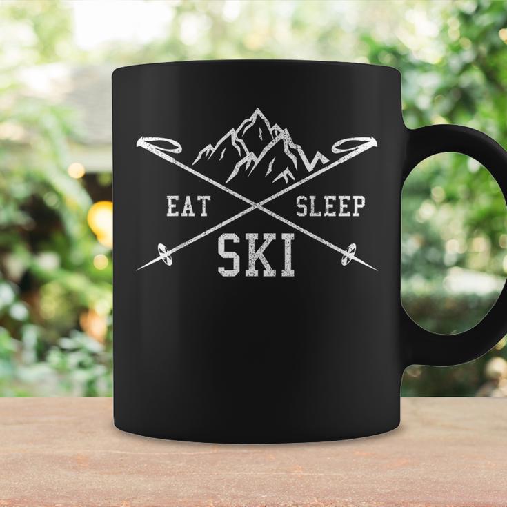 Eat Sleep Ski Repeat Skiing Holidays Skier Tassen Geschenkideen