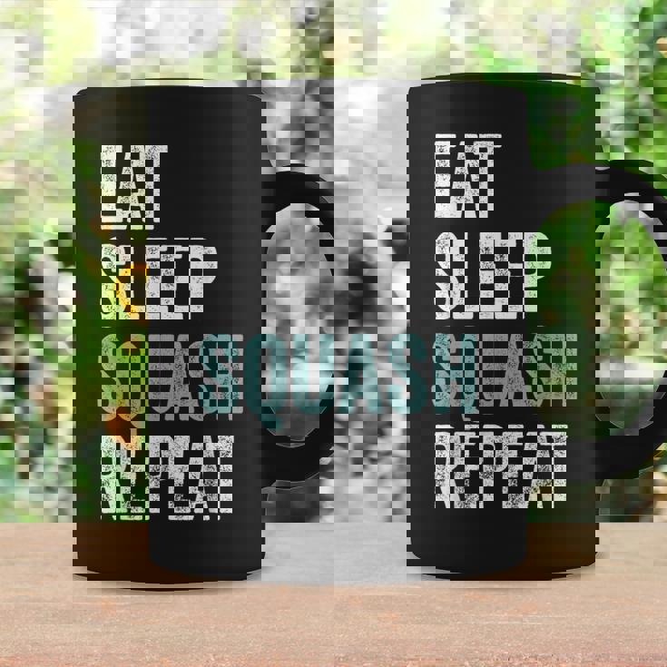 Eat Sleep Squash Repeat Squash Taza de café Ideas de regalos