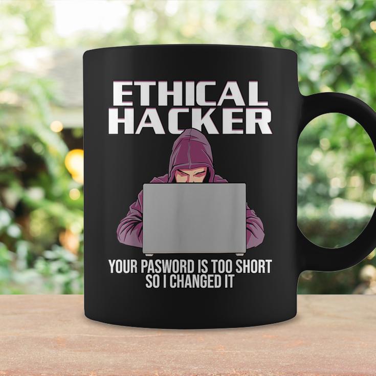 Ethical Hacker Your Password Is Too Short Taza de café Ideas de regalos
