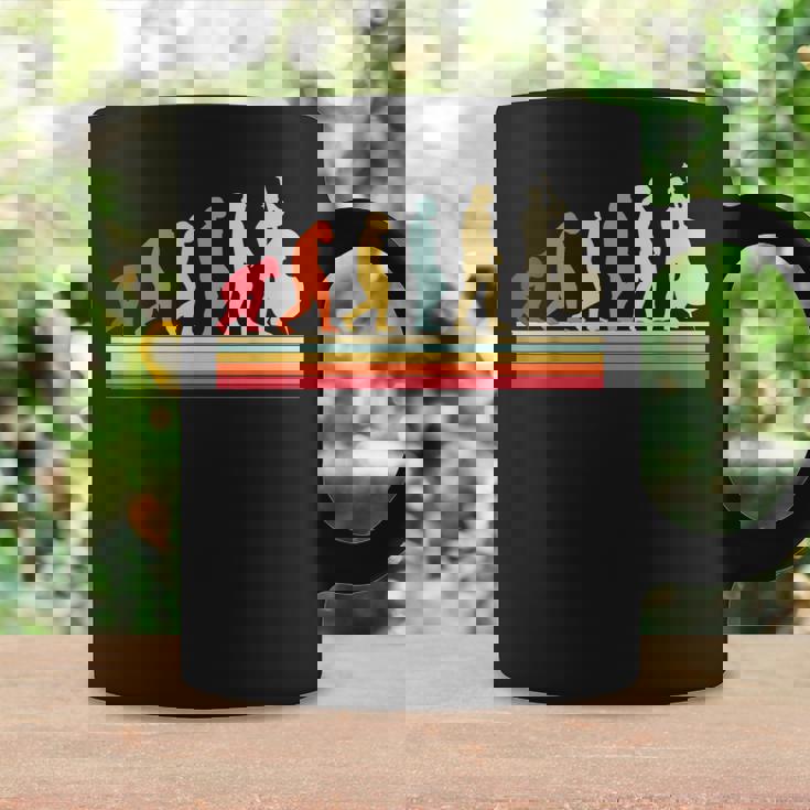 Evolución Del Hombre Contrabajo Música Retrointage Bajista Taza de café Ideas de regalos