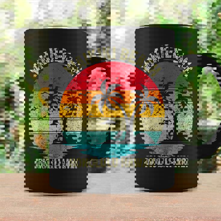 Family Vacation Vintage Retro Honolulu Hawaii Waikiki Beach Coffee Mug Gifts ideas
