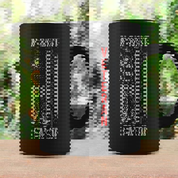 My Favorite Veteran Is My Son Us Flag Retro Veteran Day Coffee Mug Gifts ideas